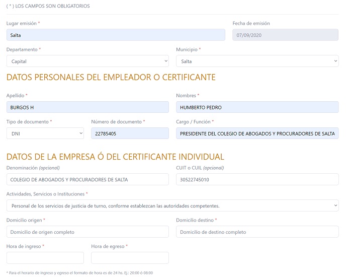 NUEVO PERMISO PARA CIRCULAR  COLEGAS MATRICULADOS