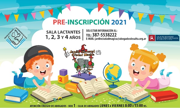 PRE INSCRIPCION 2021 – JARDIN CIUDAD MAGICA