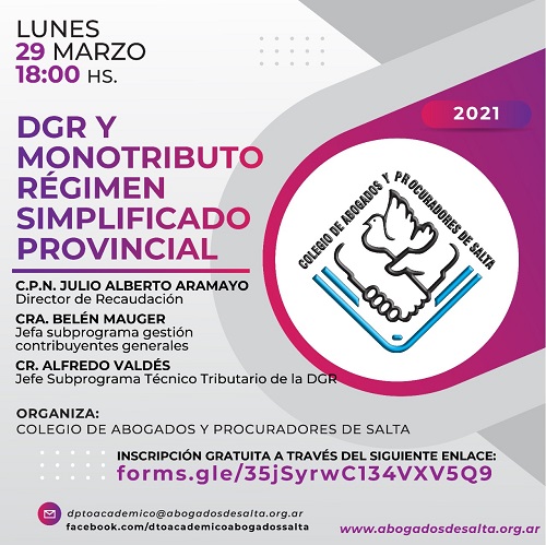 DGR Y MONOTRIBUTO – RÉGIMEN SIMPLIFICADO PROVINCIAL