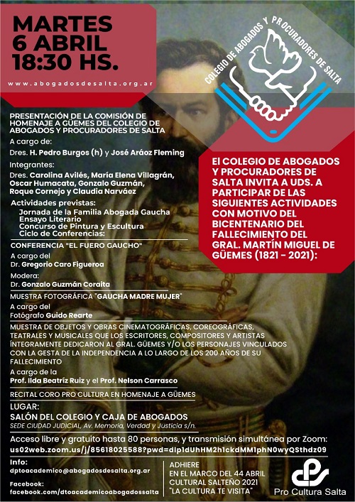 PRESENTACIÓN DE LA COMISIÓN DE HOMENAJE A GÜEMES