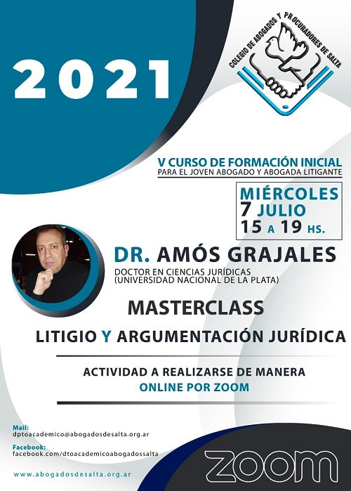 MASTERCLASS “LITIGIO Y ARGUMENTACIÓN JURÍDICA” – DR. AMÓS GRALAJES