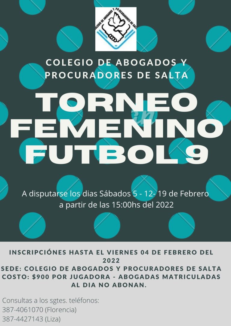 TORNEO FEMENINO FUTBOL 9