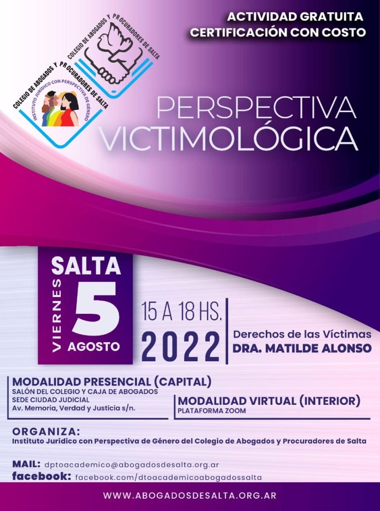 PERSPECTIVA VICTIMOLÓGICA: Derechos de las VíctimasDra. Matilde Alonso