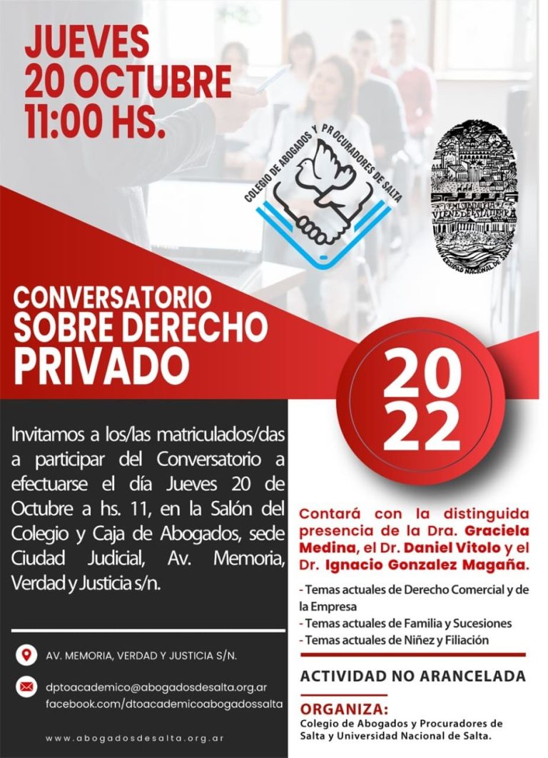CONVERSATORIO SOBRE DERECHO PRIVADO