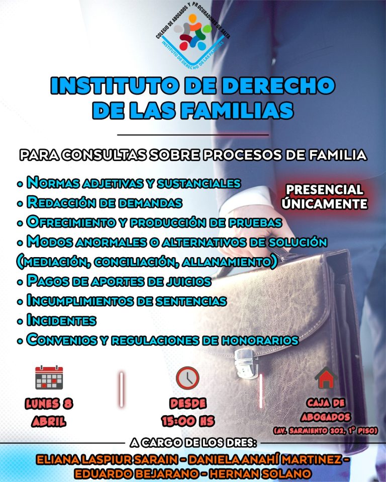 INSTITUTO DE DERECHO DE LAS FAMILIAS