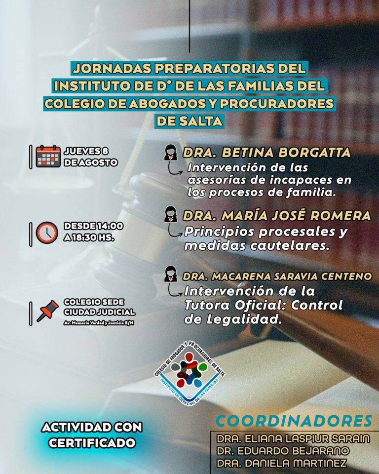 ⚖️ Jornada Preparatoria de Derecho de las Familias