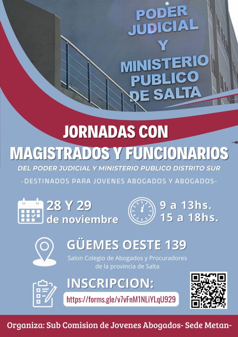 “Jornadas con Magistrados y Funcionarios del Poder Judicial y Ministerio Público del Distrito Sur”