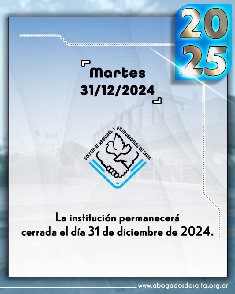 FERIADO JUDICIAL.⚖️