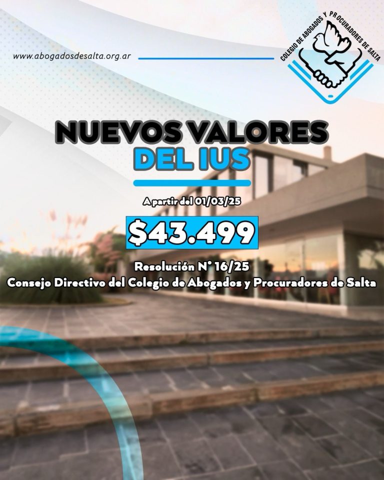 NUEVO VALOR IUS MARZO 2025