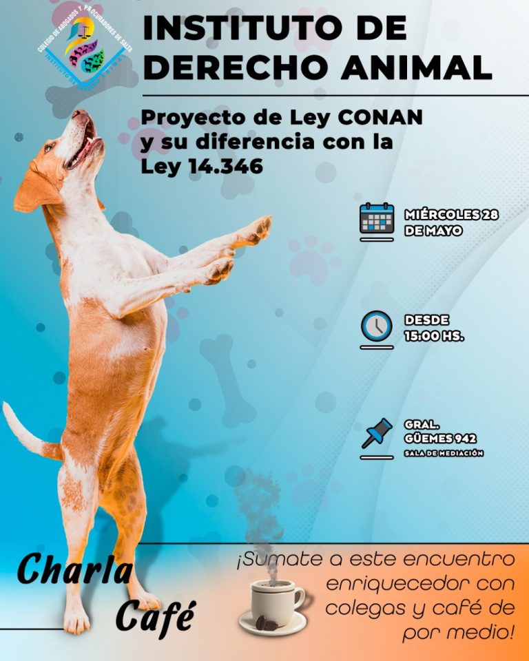 ⚖️ Charla café del Instituto de Derecho Animal